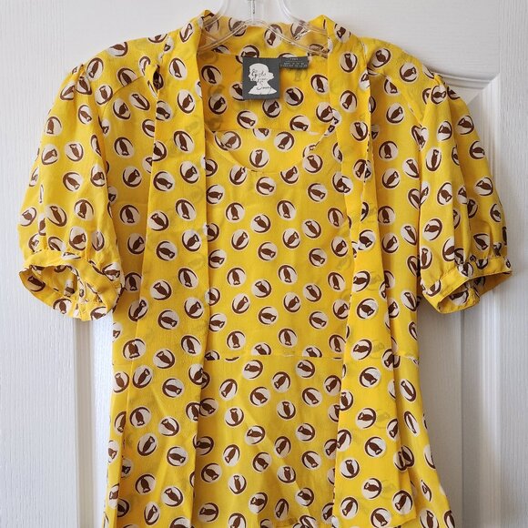 Anthropologie Girl from Savoy short-sleeved blouse - Picture 1 of 10